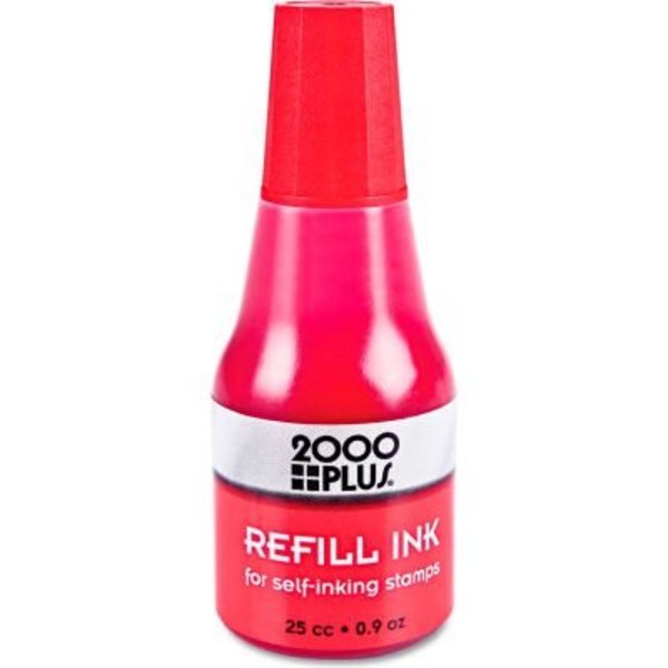 Cosco 2000 PLUS® 2000 PLUS Self-Inking Refill Ink, Red, .9 oz. Bottle 32960